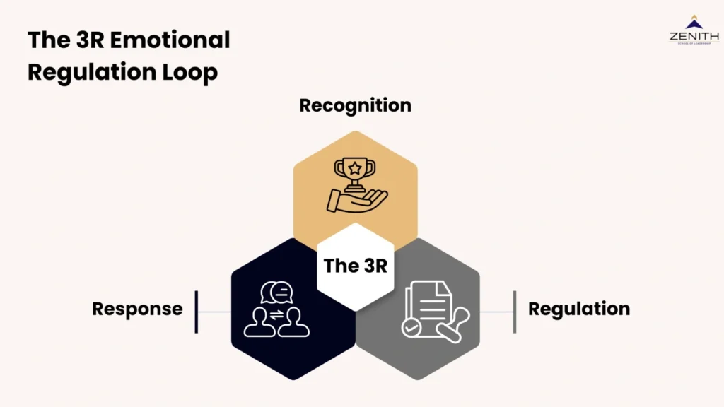 The 3R emotional regulation loop including recognition, regulation, and response