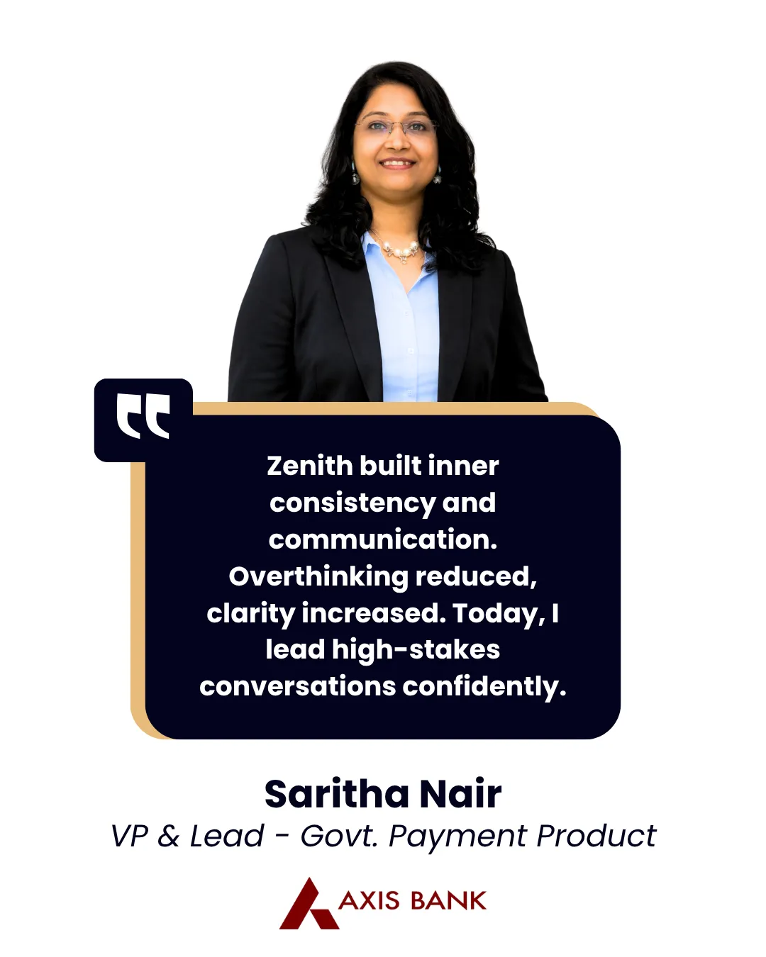 Written testimonial from a Zenith participant