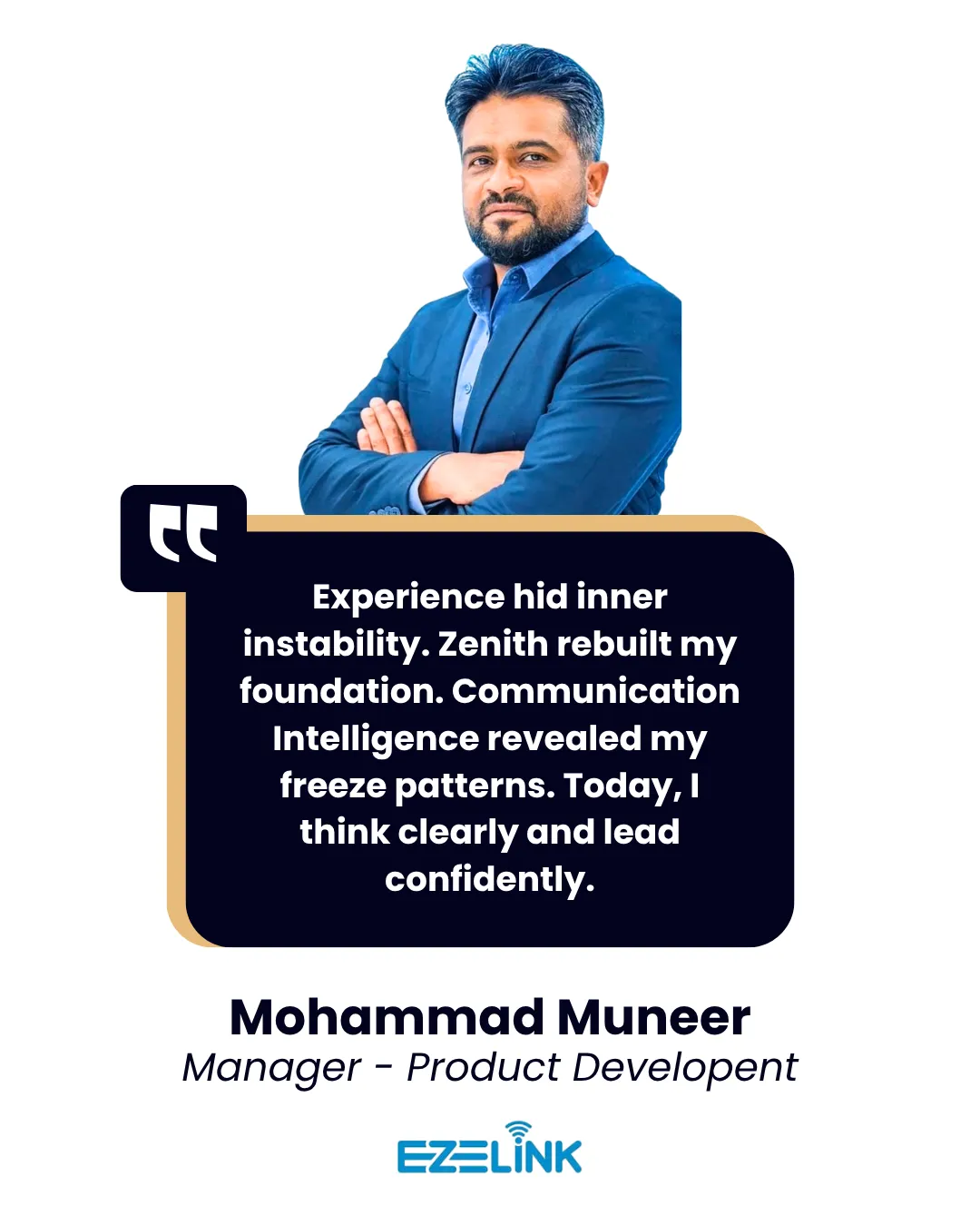 Written testimonial from a Zenith participant